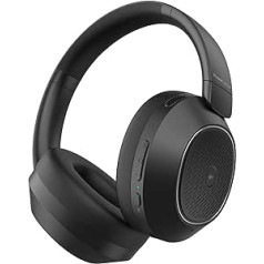 PowerLocus Hybrid Active Noise Cancelling Headphones, 60 Hours Playtime Headphones Wireless, Transparency Mode Hi-Fi Stereo Wireless Headphones with Bass Button, Foldable Microphone for Travel, Mobile