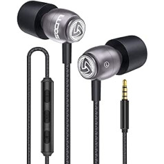 LUDOS Clamour In-Ear Headphones - Wired Earphones with Microphone and Bass, Premium Audio Quality, Memory Foam, Reinforced Cable, Headphones with Volume Control for iPhone, Apple, iPad