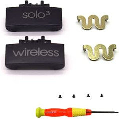 Replacement Headband Hinge Clip Cover + Pin Repair Parts Kits Set Accessories Compatible with Solo3 Wireless Solo2 Wireless Over-Ear Headphones (Matte Black)