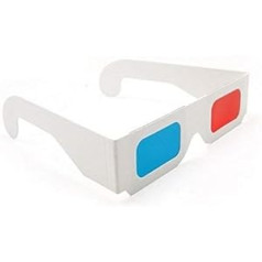 DARLINGTON & Sohns Pack of 60 3D Glasses Cardboard Simple 3D Glasses Bulk Pack Red Blue Cyan Anaglyph Glasses 3D Glasses