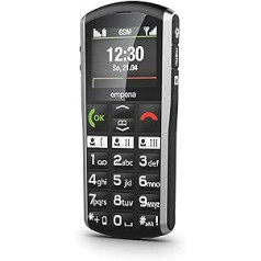 emporia SIMPLICITY | Senior Mobile Phone | Button Mobile Phone without Contract | Mobile Phone with Emergency Call Button | 2 Inch Display | Black