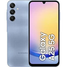 Samsung Galaxy A25 5G Smartphone, Simlock Free No Contract, Android Phone, 128 GB, Quick Charge, 50 MP Camera, Blue, 30 Month Warranty [Exclusive on Amazon] [German Version]