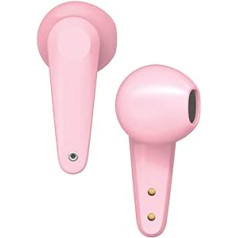 DCU TECNOLOGIC Earphones Bluetooth 5.0 Headphones Touch Control Wireless with Microphone Ultralight (Pink)