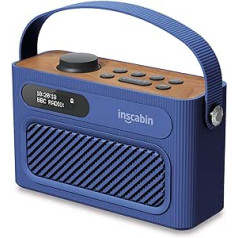 Inscabin M60 Portable DAB/DAB + FM Digital Radio/Portable Wireless Speaker with Bluetooth/Stereo Sound/Double Speaker/Dual Alarm/Battery/Beautiful Design