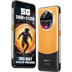 Ulefone Armor 23 Ultra Outdoor Mobile Phone 5G with Satellite Communication, 512GB + 24GB Dimensity 8020 64MP Night Vision + 50MP x 3 Quad Camera 120W/5280mAh 6.78 Inch IP68 Dual SIM/WiFi