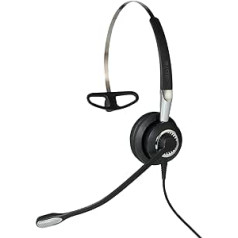 Jabra Biz 2400 II Quick Disconnect On-Ear Mono Headset - Ultra Noise-cancelling and Corded Lightweight Headphone with HD Voice and Soft Head Cushioning for Deskphones