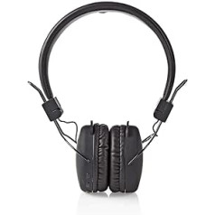 NEDIS Wireless On-Ear Headphones | Maximum Battery Play time: 15 hrs | Built-in Microphone | Press Control | Volume Control | Black