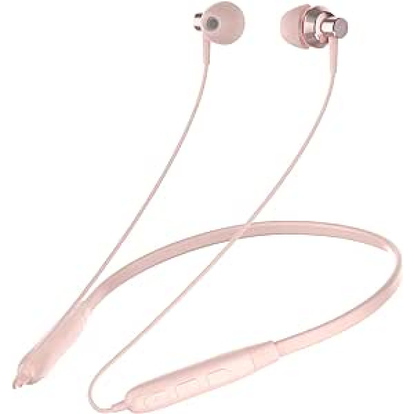 SoundMAGIC S20BT Bluetooth Headphones, Neckband Wireless Earbuds, HiFi Stereo In-Ear Headset with Microphone, Lightweight Sports Headphones, Long Playback Time, Pink