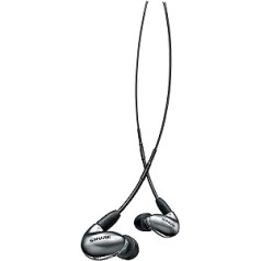 Shure SE846 Kabelgebundene Sound Isolating Ohrhörer, hochauflösender Klang, Vier Treiber, anpassbare Frequenzgang, sicherer In-Ear, abnehmbares Kabel, kompatibel mit Apple-und Android-Geräten – Grau