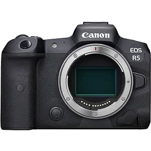 Canon EOS R5 Full-Format System Camera Body Mirrorless 45 MP 8K RAW 4K 120p 5-Axis Image Stabiliser 8.01 cm / 3.15 inch LCD II WLAN Bluetooth USB 3.1 Dual Pixel CMOS AF II) Black