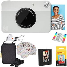 Kodak PRINTOMATIC Digitale Sofortbildkamera, Vollfarbdrucke auf Zink 2x3-Fotopapier mit Sticky-Back-Funktion - Drucken Sie Memories Sofort (Schwarz)