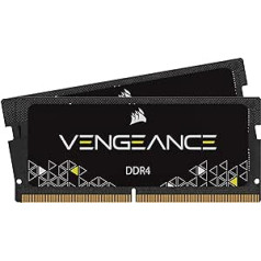 Corsair CMSX32GX4M2A2400C16 Vengeance 32 GB (2 x 16 GB) DDR4 2400 MHz C16 260 Pin SODIMM Laptop Memory Kit - Black