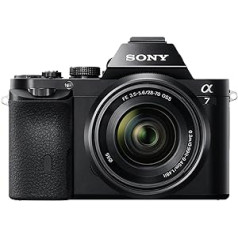 SONY Alpha 7 E-Mount Full Frame Digital Camera ILCE-7, 24.3 Megapixel, 7.6 cm (3 Inch) LCD Display, BIONZ X, 2.3 Megapixel OLED Viewfinder, NFC, Includes SEL-2870 Lens, Black