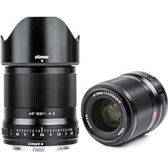 VILTROX Black 33mm F1.4 Z Mount for Nikon Z5 Z50 Z6 Z6II Z7 Z7II ZFC (APS-C, Auto Focus)