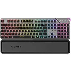 MSI Vigor GK71 Sonic RED DE Gaming Keyboard, QWERTZ, Mechanical, Sonic RED Switches, Mystic Light RGB, Wired, Black