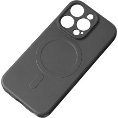 Silikona maciņš ar MagSafe priekš iPhone 15 Plus silikona maciņa, melns