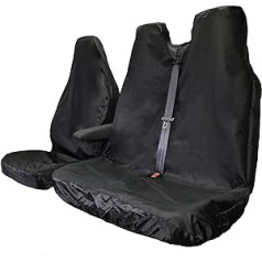 Heavy Duty Waterproof Van Seat Covers - Black - Fits Most Vans - Single & Double Seat Covers