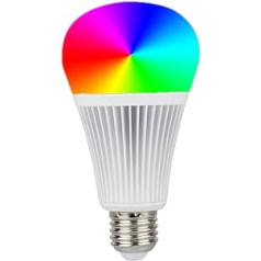 LGIDTECH 9W RGBWW Smart WiFi 2.4GHz LED Glühbirne E27 RGB + CCT-Farbwechsel, Temperatur einstellbar, Speicherfunktion. RF-Fernbedienung und Hub für Smartphone-APP-Steuerung sind separat erhältlich