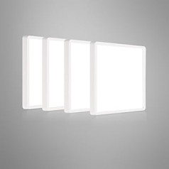Ouyulong Ceiling Light LED Ceiling Light 18 W 4000 K 1620 LM Square Ceiling Light LED Ceiling Light Flat for Living Room Bedroom Bathroom Kitchen Bathroom Cellar Balcony Ultra Thin Diameter 23 cm IP44
