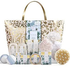 Bath Gift Set, Spa Luxury Beauty Set for Her 15-Piece Birthday Gift, Spa Set, Wellness Set for Women, Bath Gifts for Mother's Day