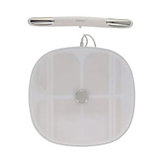 Rilevo Digital Bathroom Scales with 32 Weight Indexes, IMC, Body Fat, White App Detection Fit