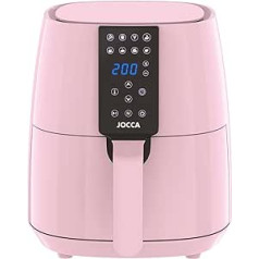 JOCCA - Hot Air Fryer, 3.8 L, Paint / Fryer without Oil, Timer, Adjustable Temperature, Healthy Cooking / Power 1450 W (Pink)