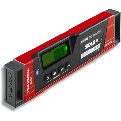 SOLA - RED 25 Digital Spirit Level with Bluetooth - Digital Spirit Level with LCD - Remote Control via Smartphone and App - Digital Inclinometer - IP65