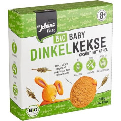 die Kleine Küche Vegan Organic Spelled Biscuits 10 x 150 g Baby Toddler Snack, No Additives, Practical Portion Packaging (6 x 2 Biscuits)