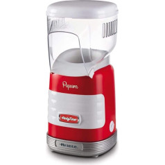 Ariete Pop Corn Party Time 2956 Popcorn Machine with Hot Air Function, Includes Dosing Device, 60 g Popcorn in 2 Minutes, 1100 W, Red, Small