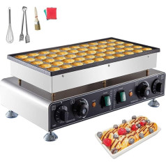 VEVOR Waffle Pancake Maker, 50pcs 1600W Poffertje Mini Dutch Pancake Maker Electric Machine 1.8 Inch