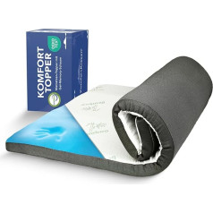 Mks. MKS Gel Topper 140 x 200 cm, Mattress Topper with 7 cm Gel Memory Foam, Environmentally Friendly Cooling Mattress Topper with 3D Airflow, Viscoelastic Mattress Toppers with Removable Bamboo Cover