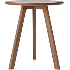 Raico Side Table Round Solid Walnut Wood for Living Room Premium Sofa Table Minimal Scandinavian Design Bedside Table Simple