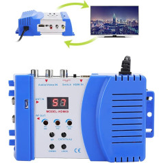 HF HDMI Modulator, HDM69 Digital AV to RF Converter VHF UHF PAL Portable Standard Modulator for EU 100-240V Adjustable Output Level