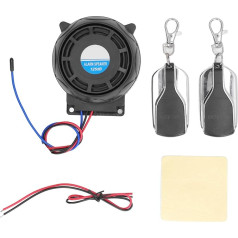 Motorcycle Alarm System, Alarm with 2 Remote Controls, Waterproof, Anti-Theft Device for All Scooters, Moped or Quad with 12 Volt Motorcycle Alarm System, Anti Theft Security System
