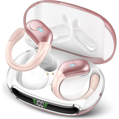 Bluetooth Sports Headphones, Wireless Bluetooth 5.3, ENC Clear Call, 60 Hours with Charging Case, LED Display, Deep Bass, In-Ear Headphones Bluetooth with Ear Hooks, IPX7 Waterproof