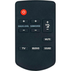 VINABTY N2QAYC000084 Remote Control Replacement Suitable for Panasonic Soundbar Home Theater Audio System SC-HTB65 SA-HTB65 SC-HTB170G SC-HTB170GKK