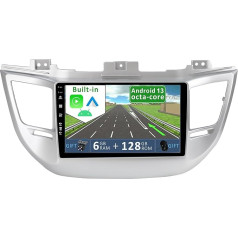 6GB + 128GB Android 13 Car Radio for Hyundai Tucson 2015-2019 [Integrated CarPlay/Android Car/DSP/GPS]-9 Inch IPS Touch Screen CAM+MIC-DAB/Mirror Link/Bluetooth 5.0/AHD/360 Camera