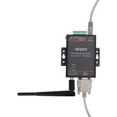 Fafeicy HF2211 Serial Port Server, RS232/485/422 to WiFi & Ethernet Serial Server Module Serial Port Communication Device DTU Network Converter 5-36VDC