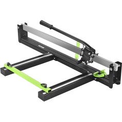 VEVOR 800 mm Blue Manual Tile Cutter with Precise Laser Positioning and Non-Slip Rubber Surface, Single Rail and Bracket, Suitable for Porcelain and Ceramic Floor Tiles