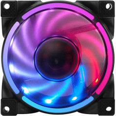 80mm PWM 5V ARGB Case Fan, MFDB Hydraulic Bearing, Fluid Dynamic Bearing, Intelligent PWM Temperature Control, 800 2500 RPM 7 Blade PC Case Fan, Quiet Computer