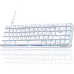 Dierya ×TMKB T68se Gaming Mechanical Keyboard, 60% Percent Keyboard with Red Linear Switch, Ultra Compact Mini 68 Keys Anti-Ghosting, Type C Data Cable, US Layout for PC Windows Gamer Typist