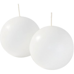 CERERIA di Giorgio risthò Ball, Wax Candles, White, 8 x 8 x 8 cm, 4 Units