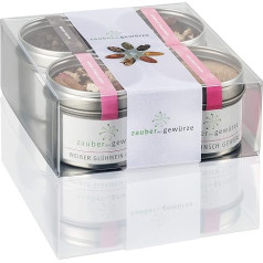 Zauber der Gewürze Hüttenzauber Spice Gift Set, Four Christmas Spices in Attractive Gift Box, 290 g