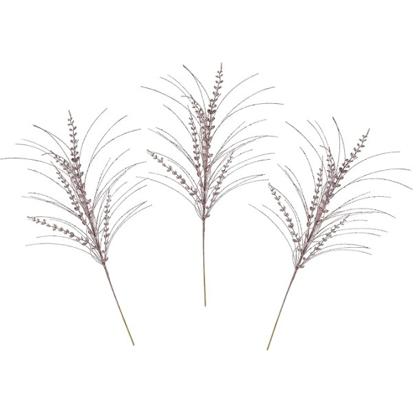 Flair Flower Artificial Christmas Branch with Leaves, Glitter Branch Decorative Branch Christmas Decoration for Arrangements Christmas Wreath Advent Wreath Decoration Single Flower Decorative Flower Artificial Flower Set of 3