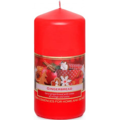 Dekohelden24 Pillar Candle, Advent Wreath Candle, Scented Pillar Candle in Advent Red, Gingerbread and Cinnamon Apple, Size H/Diameter Approx. 12 x 6 cm