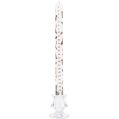 Alison Gardiner Winter Birds Wax Candle Christmas Advent Dinner Candle 12 Hours Burn Time 29.5 cm