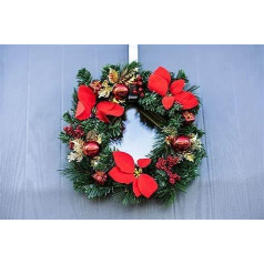HomeZone® Festive Decorated Christmas Wreath Christmas Baubles