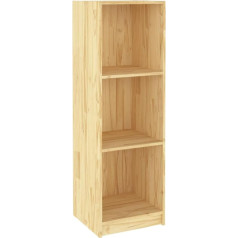 Vidaxl Solid Pine Bookcase, Room Divider, Standing Shelf, Filing Shelf, Wall Shelf, Room Divider, Bookcase, Wooden Shelf, 36 x 33 x 110 cm