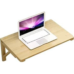 Capxxin Wall-Mounted Folding Table, Natural Wood, Small Space-Saving, Folding Floating Desk, Wall Mounted Folding Table, for Kitchen, Dining Room, Computer Desk, Home Office (Size : 80 x 40 cm