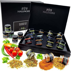 Hallingers Classic Spice Set - Spice Gift Set Handmade, 12 Spices from Around the World (Set) - Advent Calendar Novelties & Advent Calendar Filling | Birthday Congratulations New Home Anniversary